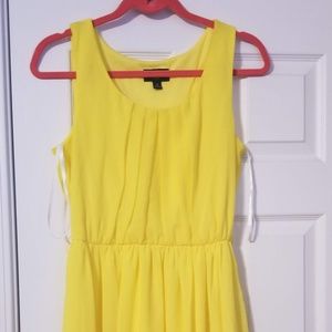 Juniors iZ Beyer sheer yellow dress size M